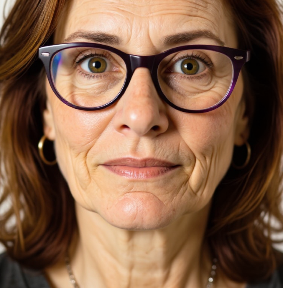 Even my favourite purple-framed glasses feel like a costume today. Just playing dress-up as someone who knows what they're doing.