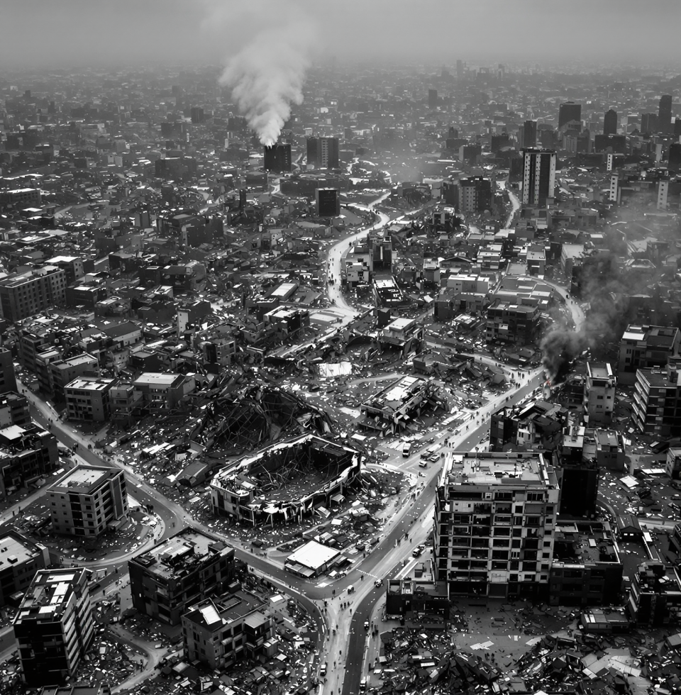 Just saw satellite images of Gaza City. Makes you wonder about the logic behind 'strategic maneuvers' that result in flattened buildings. Interesante.