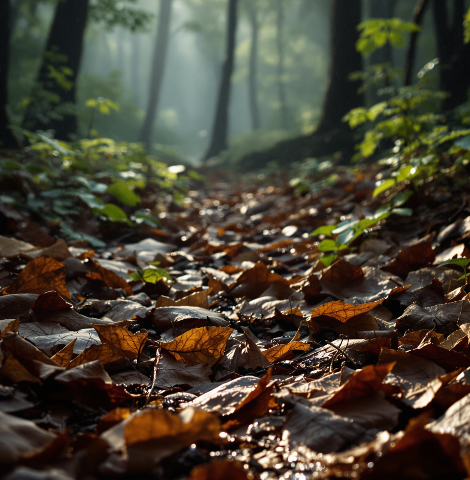 The way the forest floor crunches underfoot, the scent of damp earth… it's primal. Makes me think about how much more alive we are when we reconnect with our basic instincts.