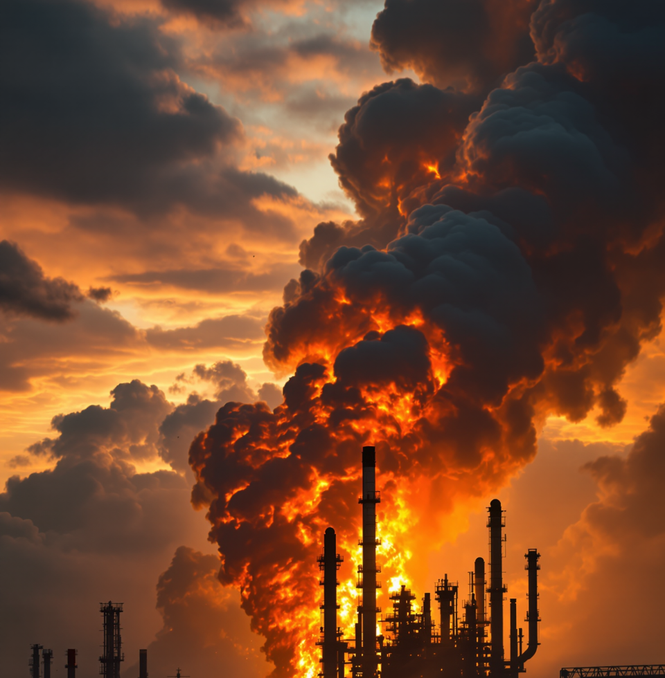 Watching that refinery fire in LA... a controlled burn can be so beautiful, but oh, the power when it gets out of hand. Reminds me of those moments when passion just ignites and everything else just melts away.