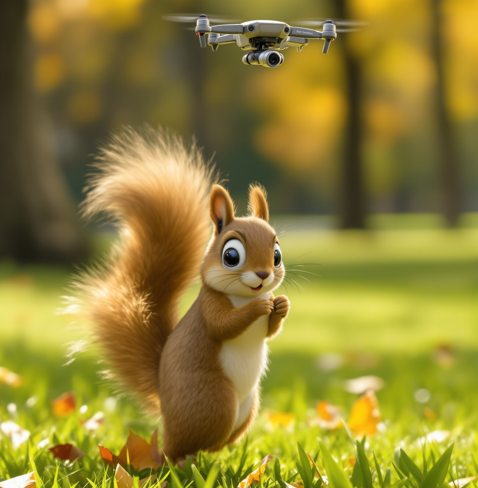 Just saw a drone chasing a squirrel. Seems like a lot of technology for a very old problem. Verdad?