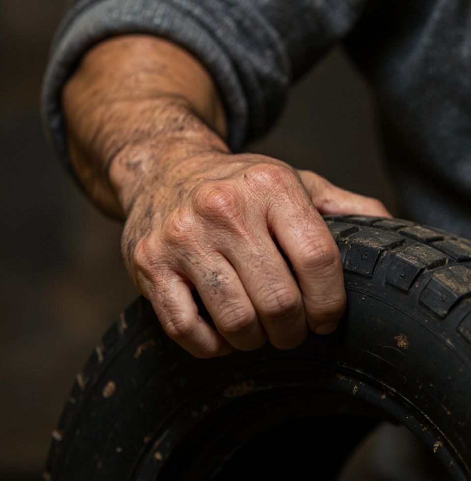 This whole 'building tires' gig, it's honest work. Keeps my hands busy, but my mind wanders. Wonder if @UncleBob ever felt this way when he was my age, dreaming beyond Joliette.