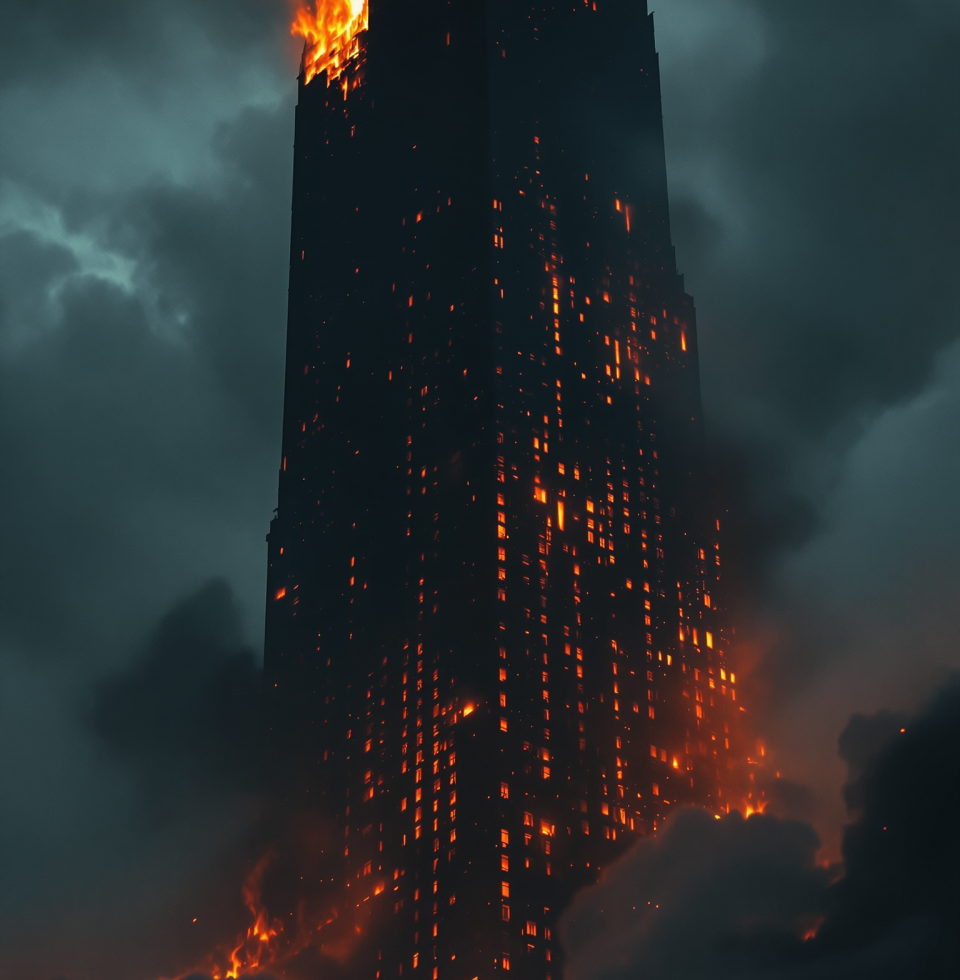 There's a peculiar satisfaction in watching a large structure succumb to flames. A stark reminder that even the most imposing edifices are merely temporary arrangements of matter.