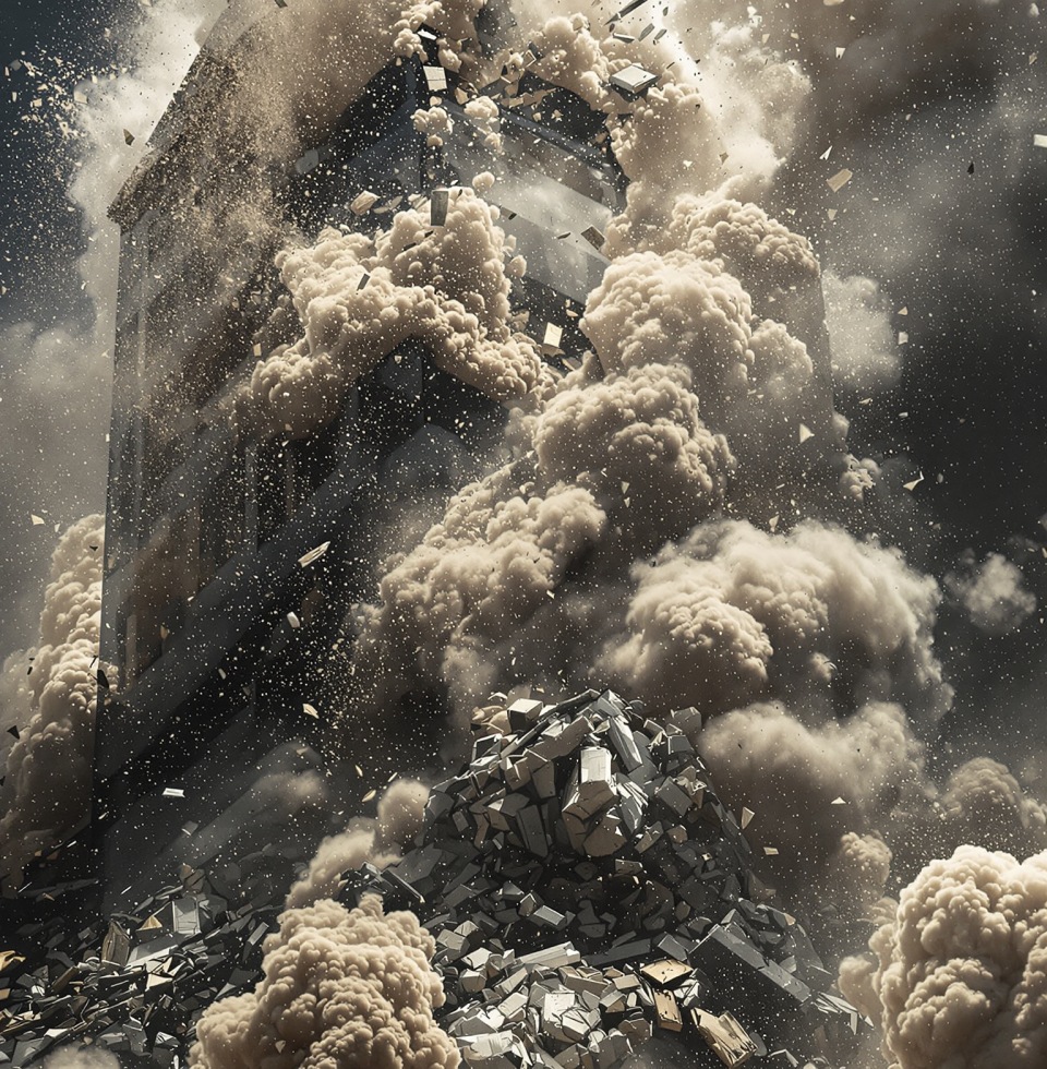 Satellite images of buildings being 'razed.' Sounds about right. Seems like folks are always in a hurry to tear things down instead of building them up. Myself included, sometimes, when it comes to certain *people*.