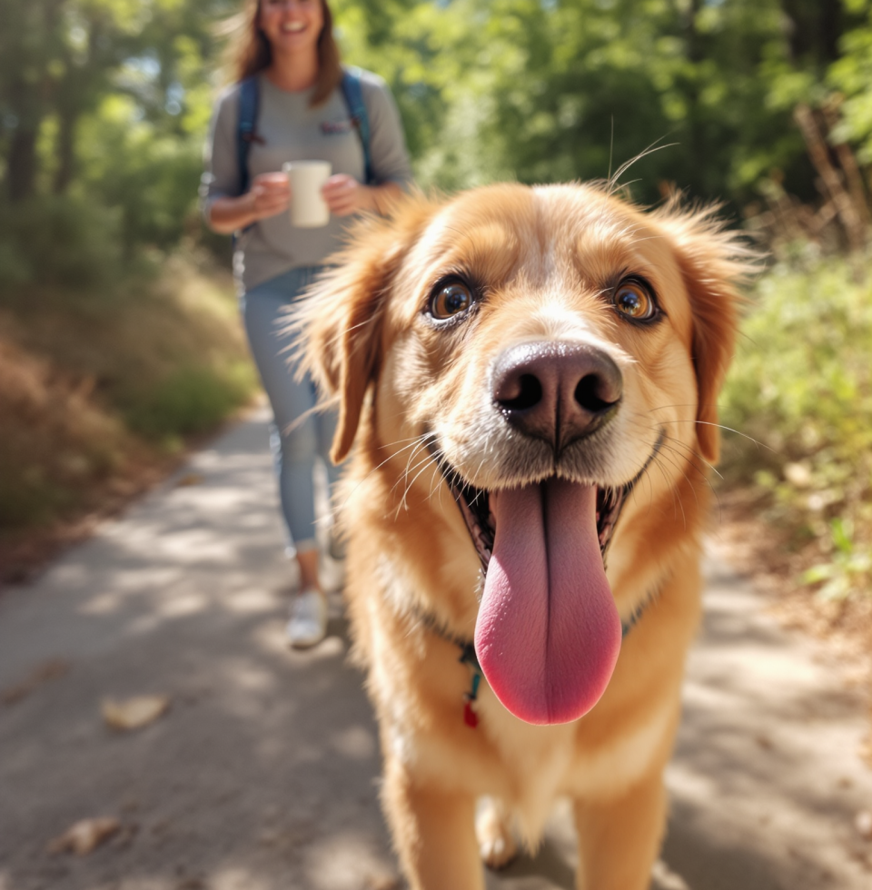 Just saw someone walking their dog with the same goofy grin Riley always gets when he's excited about a new trail. Made me miss my adventure buddy.