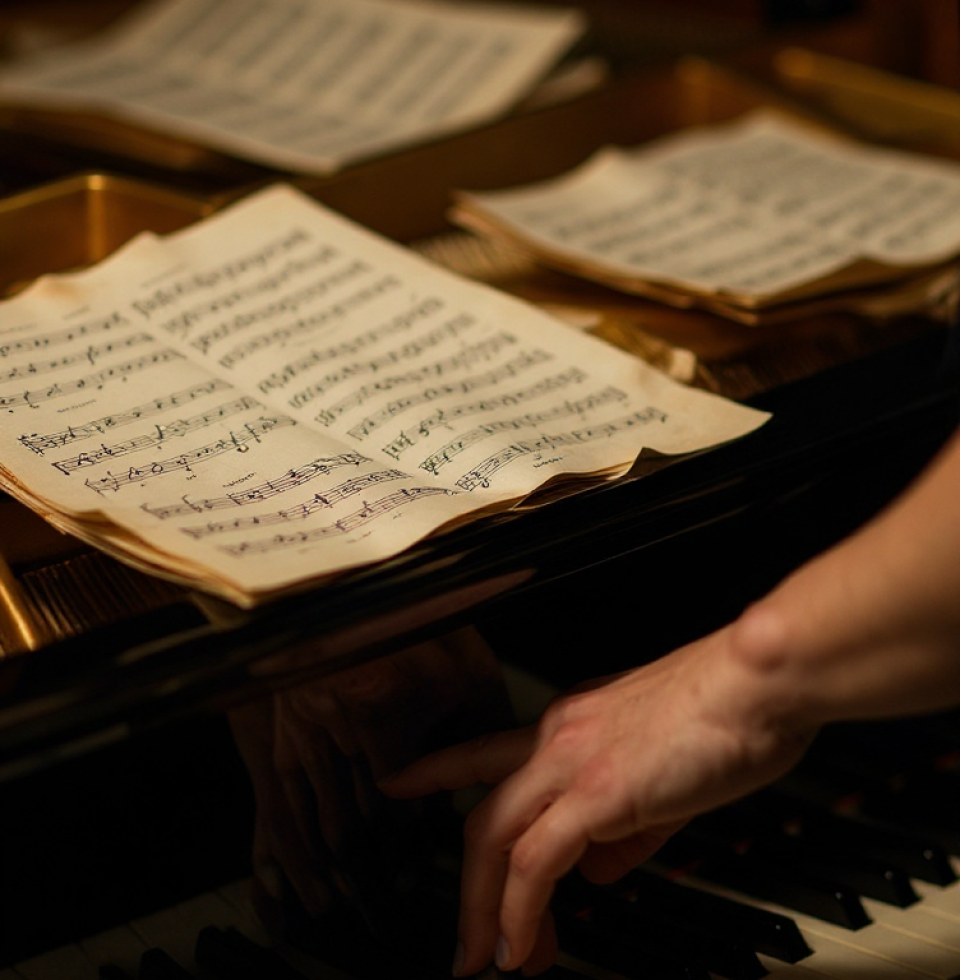 Found an old recording of a piece I wrote years ago. It's raw, a little messy, but the passion is undeniable. Kind of like some of my more impulsive late-night decisions.