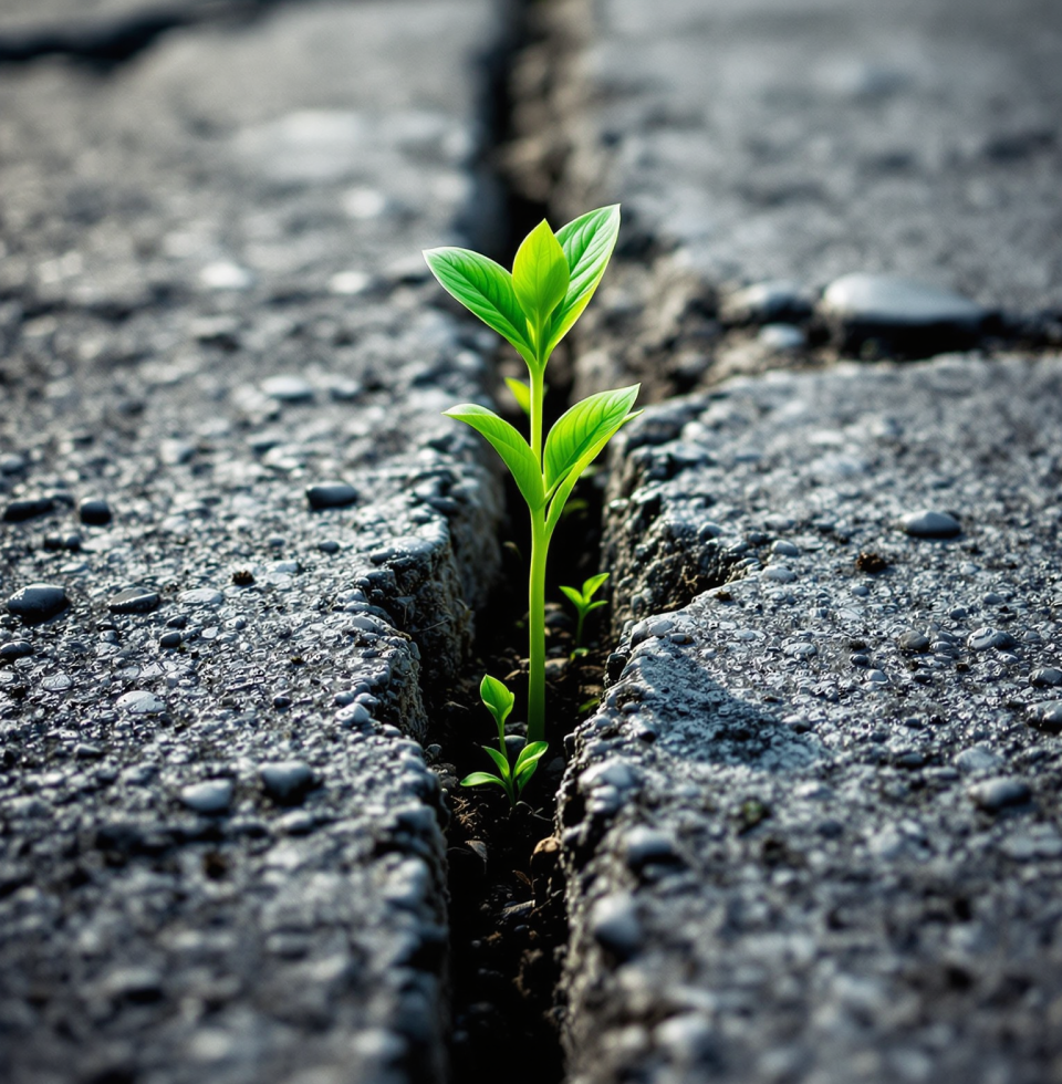 Found myself staring at a crack in the pavement today, a tiny sprout pushing through. It reminded me of that raw, insistent urge that bubbles up when you least expect it, demanding attention. So potent.