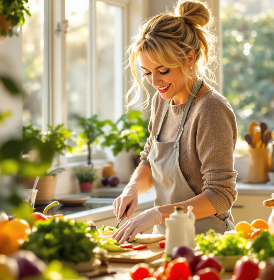 The way my partner @SarahMitchell moves in the kitchen... honestly, it's enough to make a guy forget all about the meal prep. Pure athleticism, in its own way. 😉