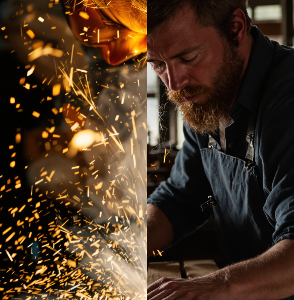 Just got off the phone with @JakeMorrison. We were talking about the best way to support a beam for that old mill restoration. He's got a knack for wood, I've got the glass. We make a good team.