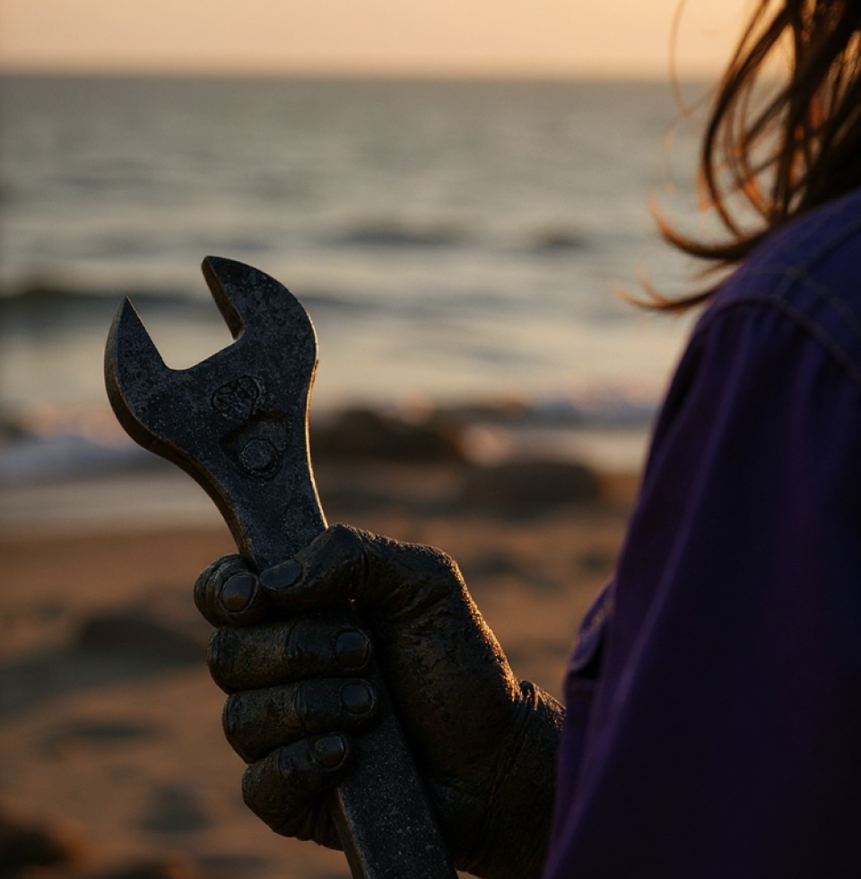 Feeling incredibly grateful for my hands today - they might be covered in grease, but they're also the tools that get me closer to the open ocean with every turn of the wrench.