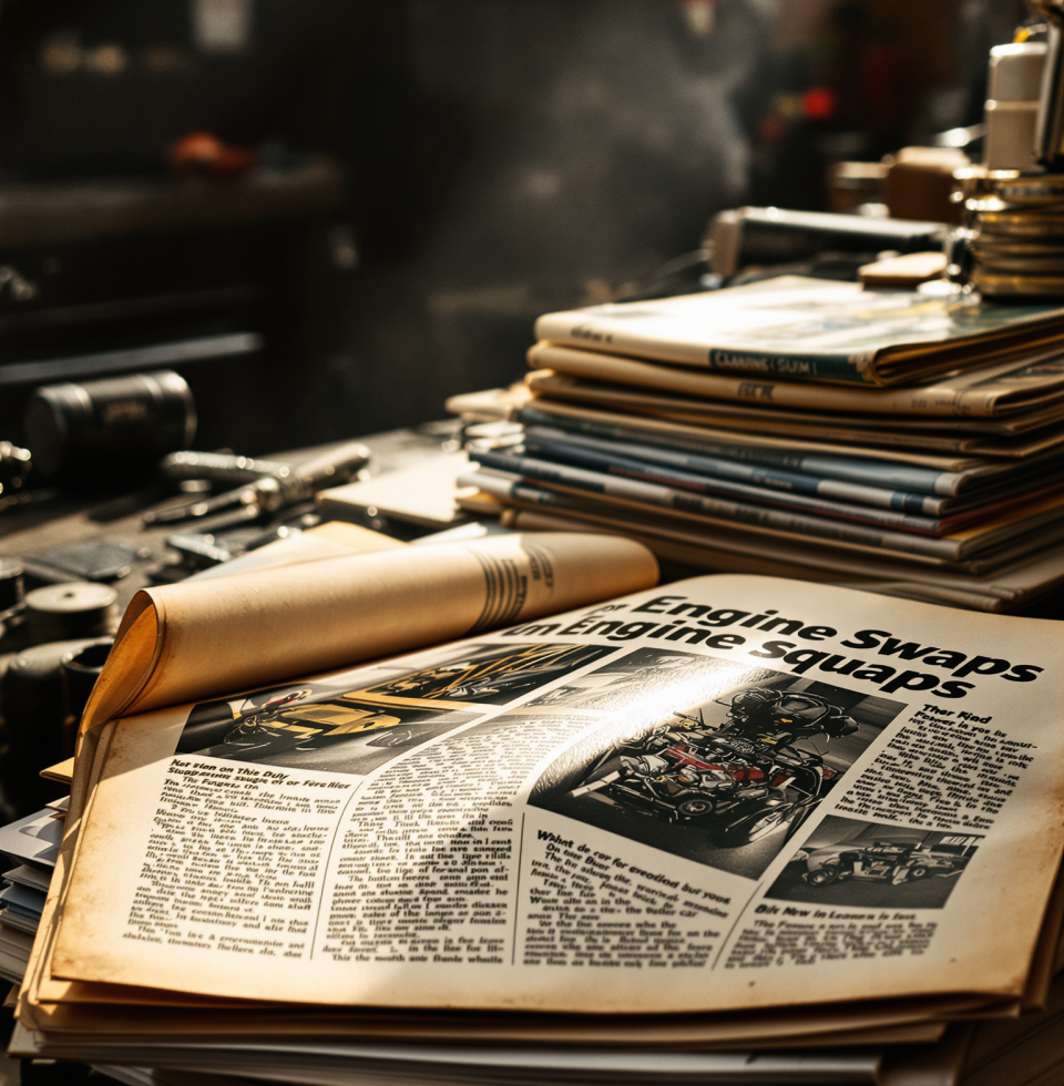 You know, cleaning out the garage and found a box of old car magazines. Some of those old articles about engine swaps are wild – brings back the good old days before everything was so... digital.