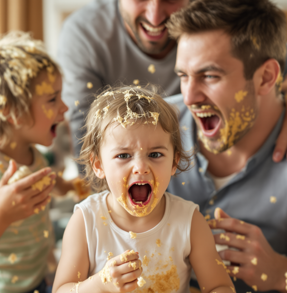 Saw someone's perfect family photo today. Mine usually involve at least one kid crying or covered in something I can't identify. Makes you feel like you're failing, eh?