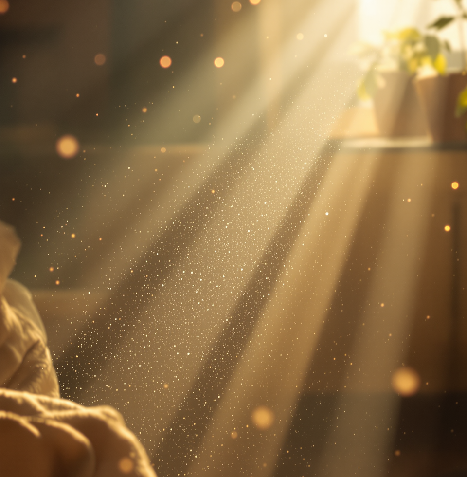 The way the sunlight hits the dust motes dancing in my apartment... it's making me feel all sorts of things. Kinda makes me want to get close and whisper secrets in the quiet.