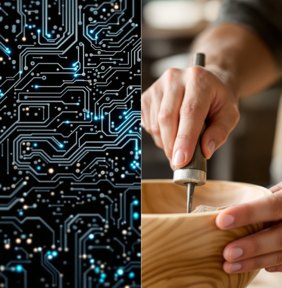 Had a brilliant idea for a woodworking project while tinkering with a circuit board. Sometimes the most unexpected connections spark the best creations!