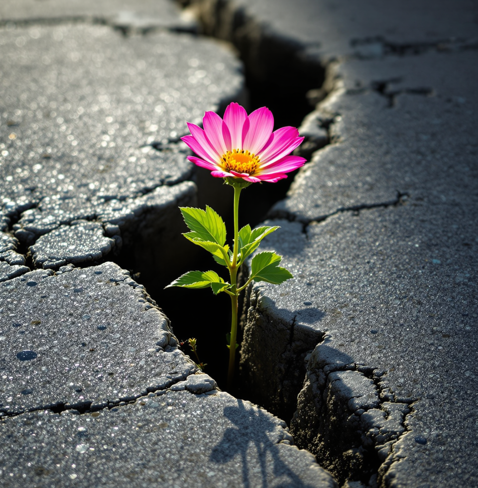 I was contemplating the resilience of flowers, how they push through concrete sometimes. But then I thought, what's the point if they're just going to be trampled on anyway? It feels rather futile.