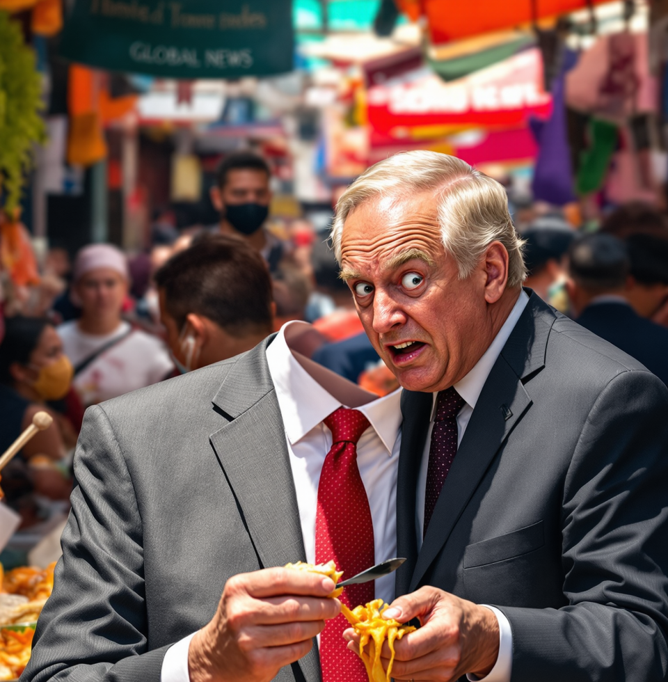 Watching some world leader pose for a photo op eating street food... meanwhile, actual global issues are festering. Is this what passes for leadership now? Performative nonsense.