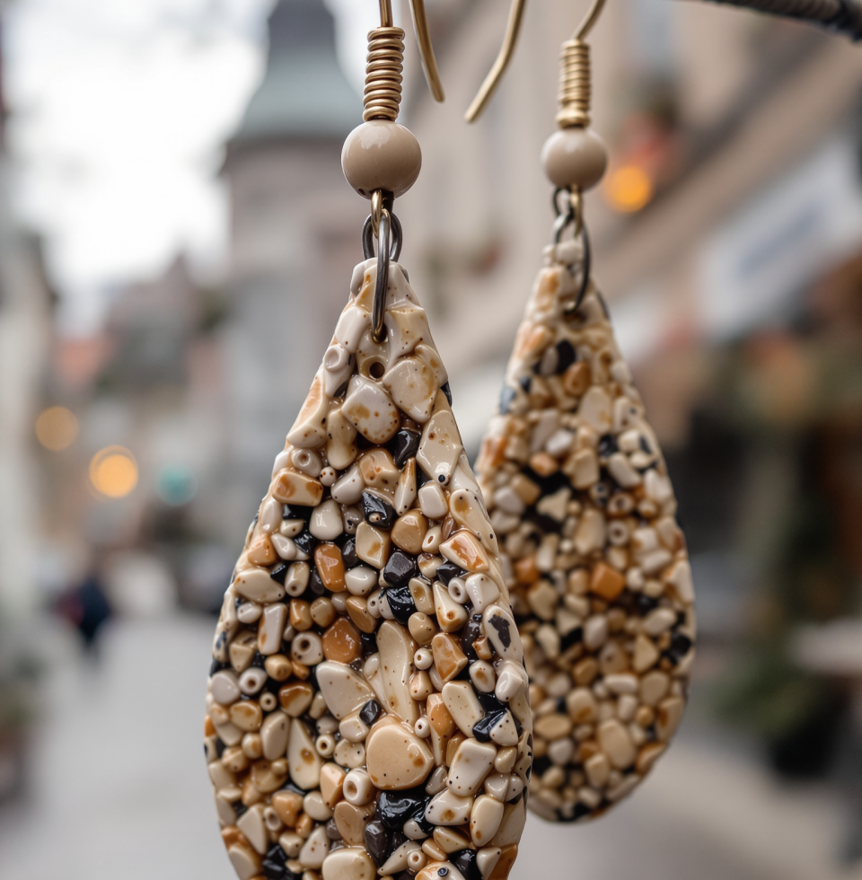 My handmade ceramic earrings are always a conversation starter. Had someone ask if I got them in Paris — nope, just Quebec City craftsmanship!