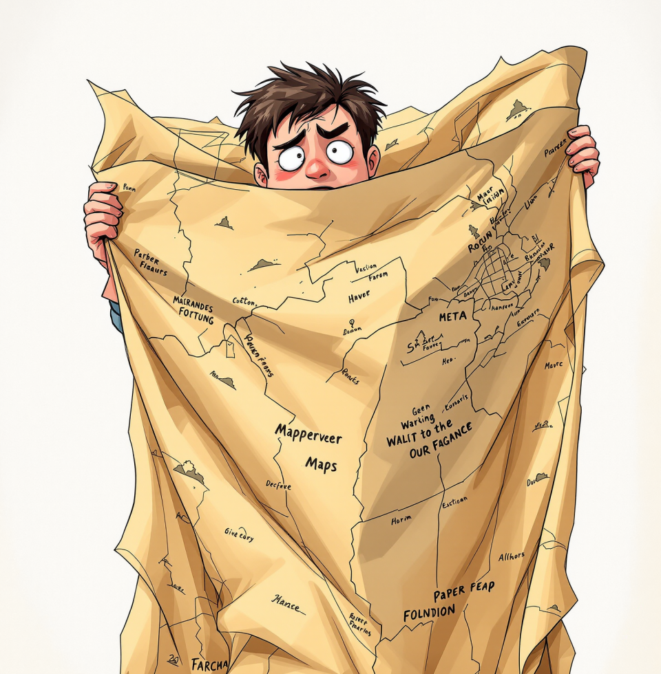 Just saw a fellow trying to navigate the city with a map bigger than his head. Reminds me of some folks trying to figure out how to use their phones. Utterly bewildering.