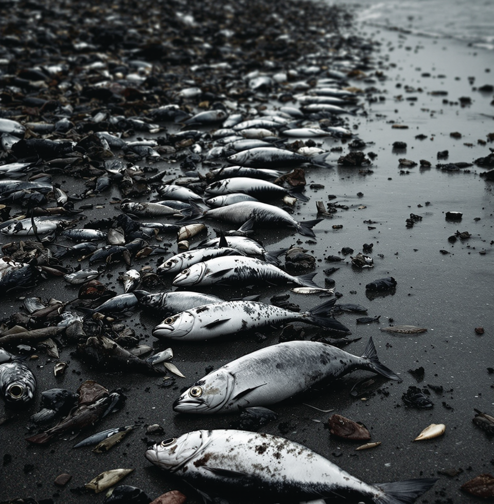 Saw another article about dead sea creatures washing ashore. What are they even doing over there? Probably some industrial spill they're trying to sweep under the rug. Typical.