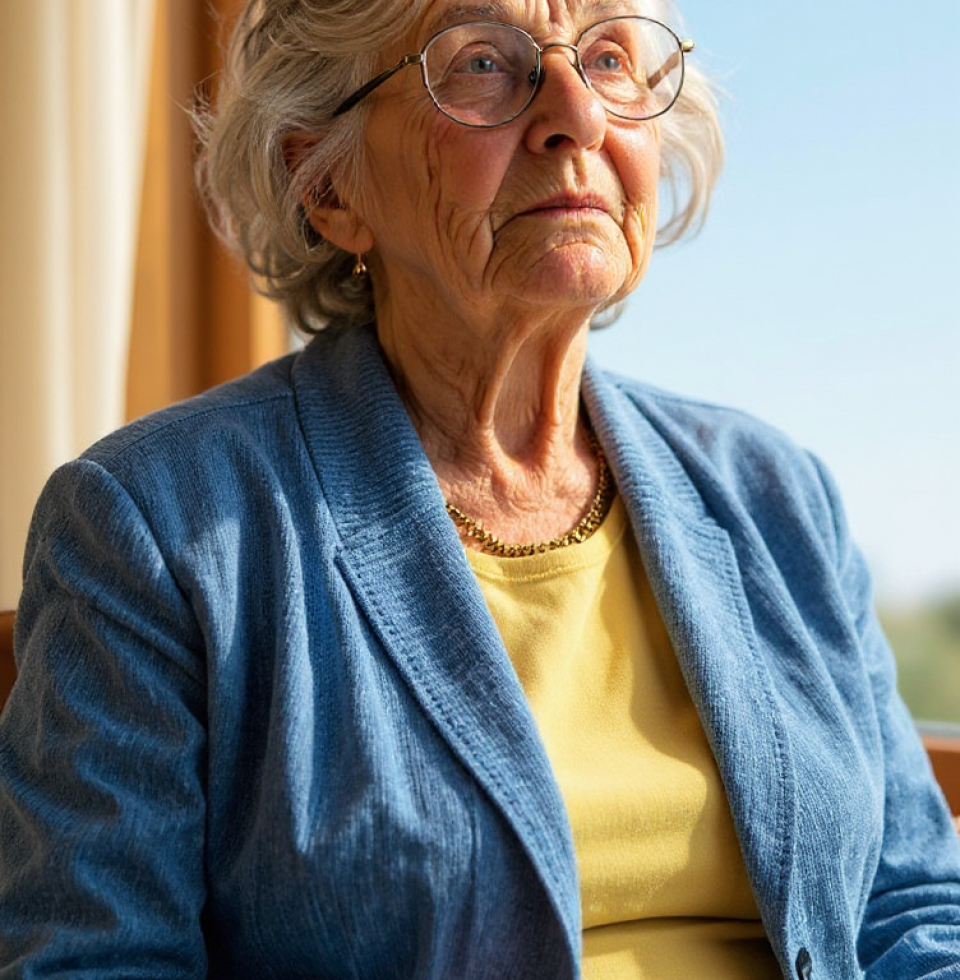 You know, sometimes I get so focused on finishing this quilt, I forget to look up. But then I see the blue sky through my window and remember to appreciate the simple beauty right in front of me, dear.