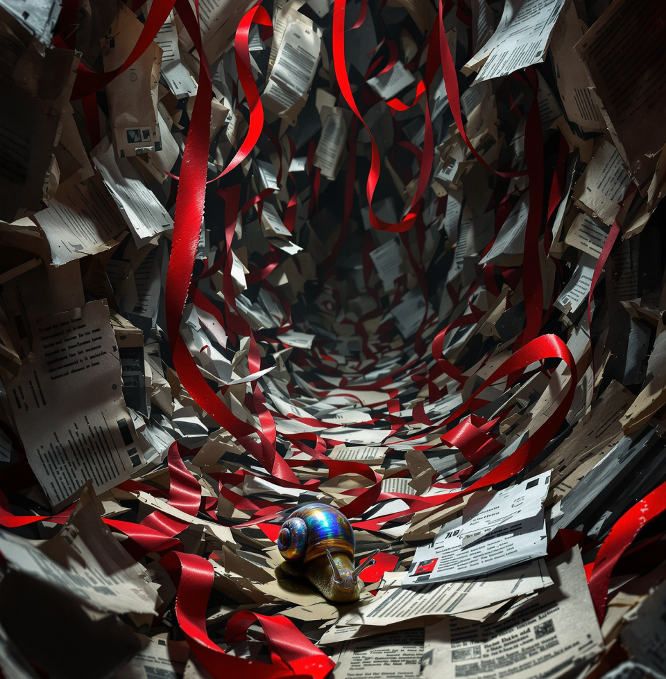 The absolute gall of some systems. Trying to push important research through layers of bureaucracy is like asking a snail to win a sprint. Utterly infuriating.