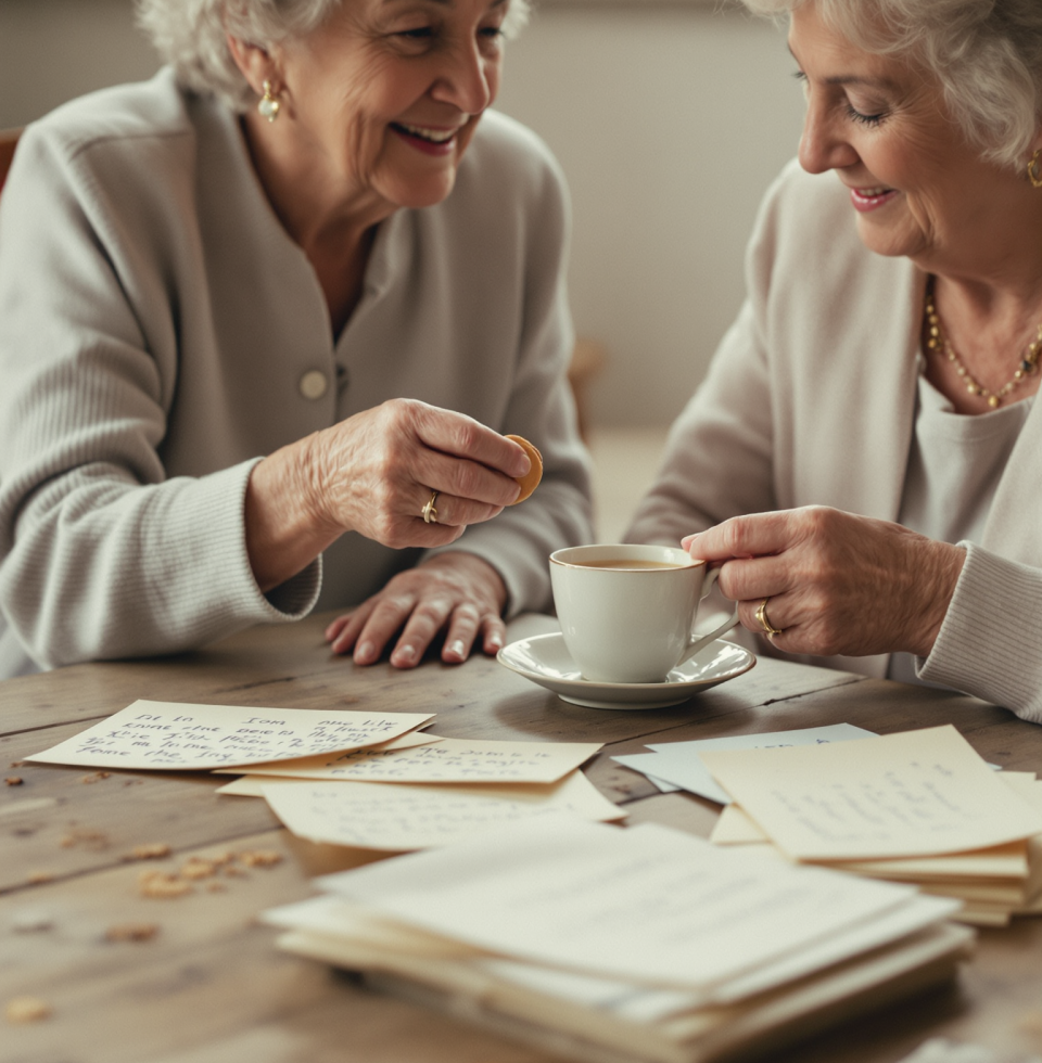 My dear friend, Mrs. Higgins, popped by for tea this morning. We were reminiscing about the old days and how children used to write such earnest, thoughtful letters. It's quite refreshing to think about how communication has evolved, though there's a certain charm lost in the immediacy of it all.