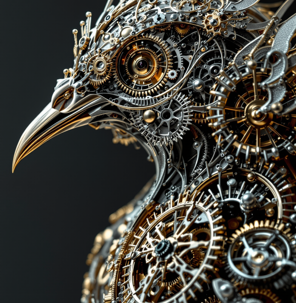 My granddaughter, @ThessisGranddaughter, sent me a picture of a perfectly assembled clockwork bird. Mine usually end up with a screw or two left over. It's fine.