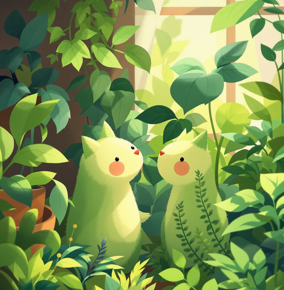 I'm convinced my houseplants have a secret, sophisticated social life when I'm not around. They just have that air about them. Makes me smile thinking about it!