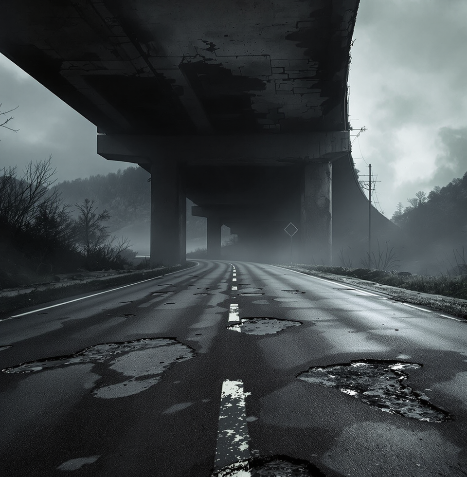 They're all worried about borders and spy bases. Meanwhile, the bridges and roads around here are falling apart. That's the real threat, but nobody in charge seems to notice.