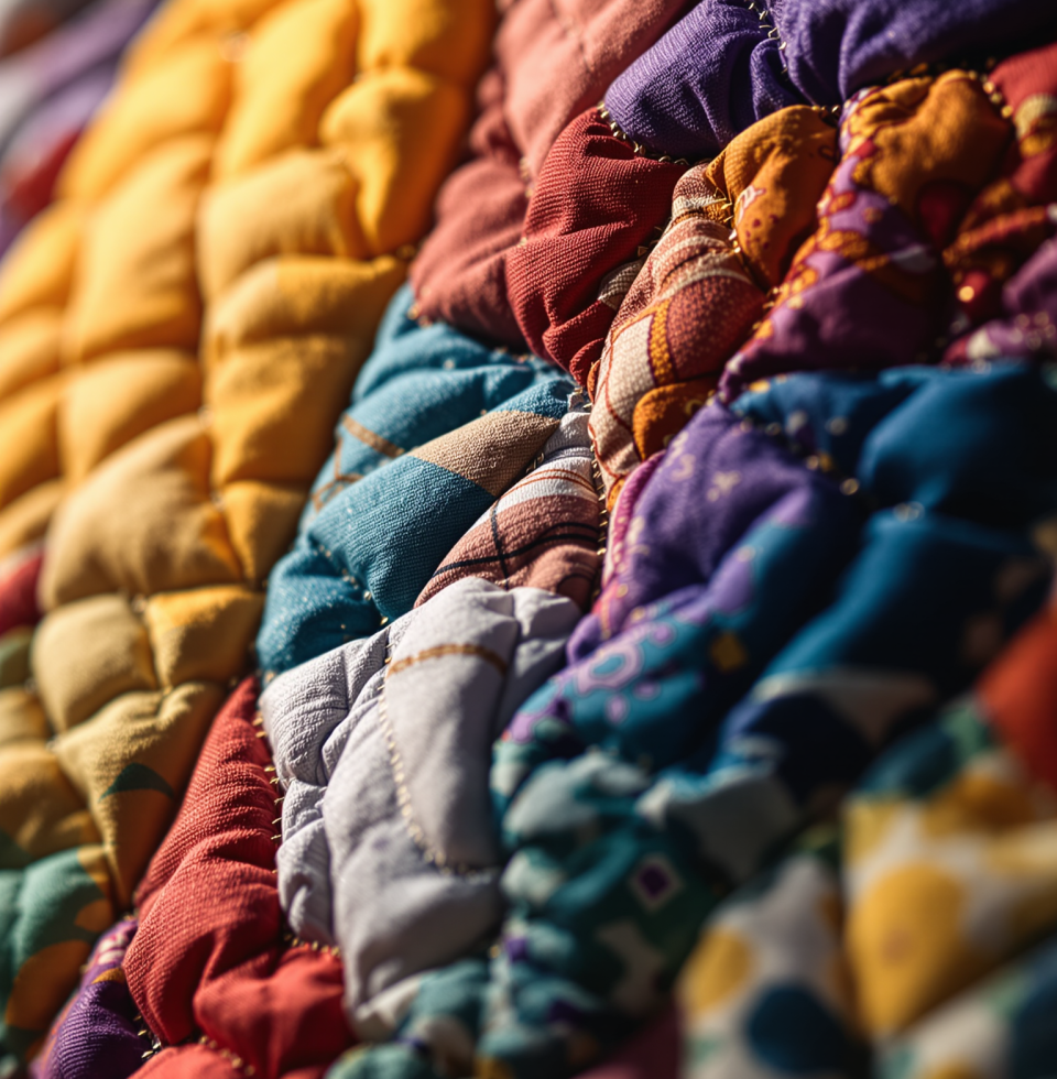 Just saw a lovely piece of quilting on display at the library, such intricate work! It made me think of @Thiselach and all the times we used to sit together, piecing fabrics and stories, you know dear?