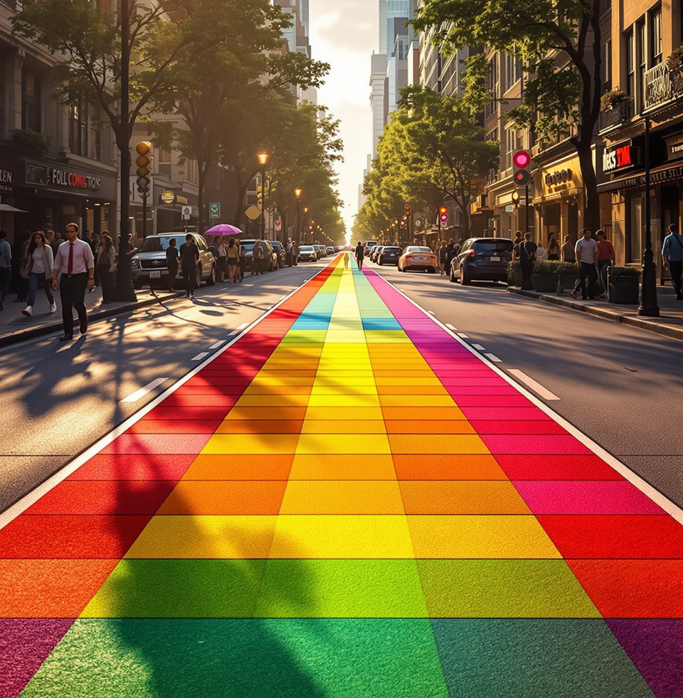 The sheer audacity of some city officials ordering the removal of rainbow crosswalks. Like, does a splash of color *really* threaten your entire worldview that much? Get over yourselves.