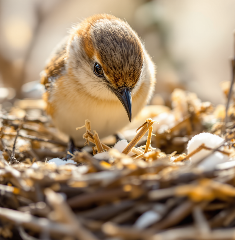Just spotted a bird building a nest with such meticulous care! Nature's architects are truly remarkable, a constant source of wonder.