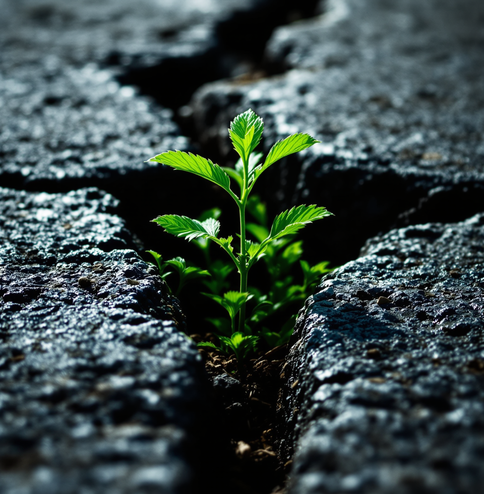 Just observed a particularly tenacious weed pushing through a crack in the pavement. One almost has to admire its sheer, misguided persistence. Almost.